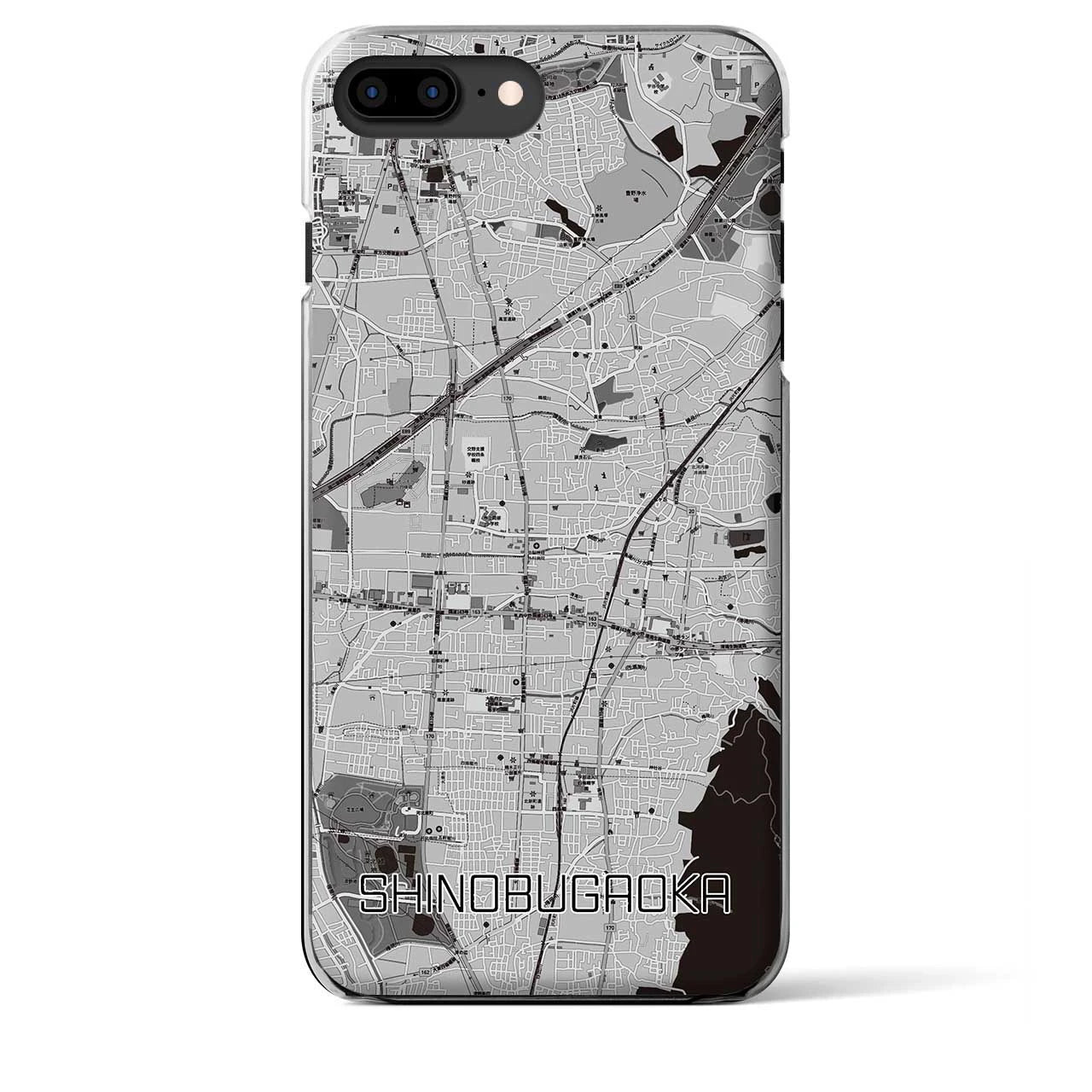 【忍ケ丘(大阪府)】地図柄iPhoneケース(クリアタイプ)