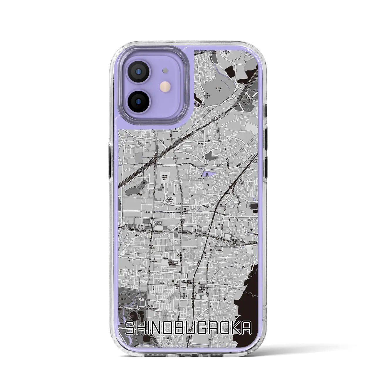 【忍ケ丘(大阪府)】地図柄iPhoneケース(MagSafeタイプ)