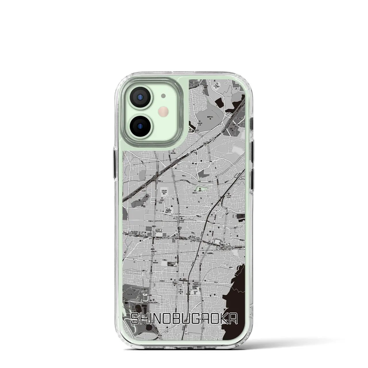 【忍ケ丘(大阪府)】地図柄iPhoneケース(MagSafeタイプ)
