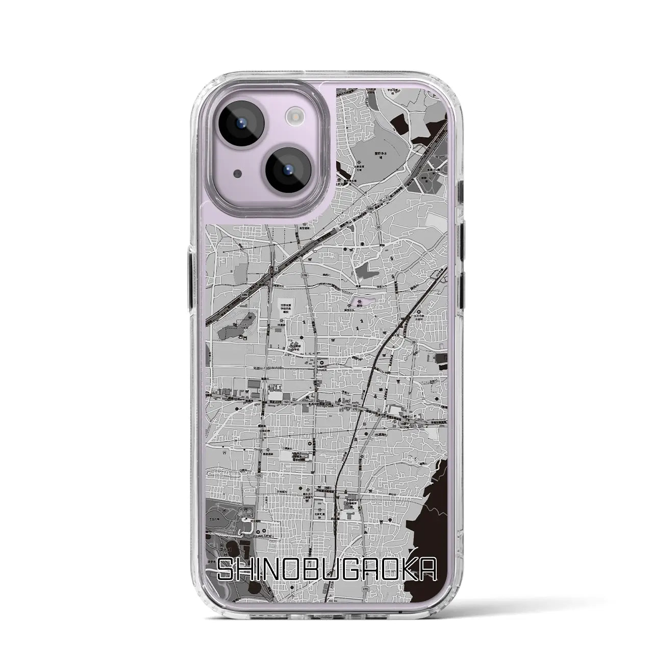 【忍ケ丘(大阪府)】地図柄iPhoneケース(MagSafeタイプ)