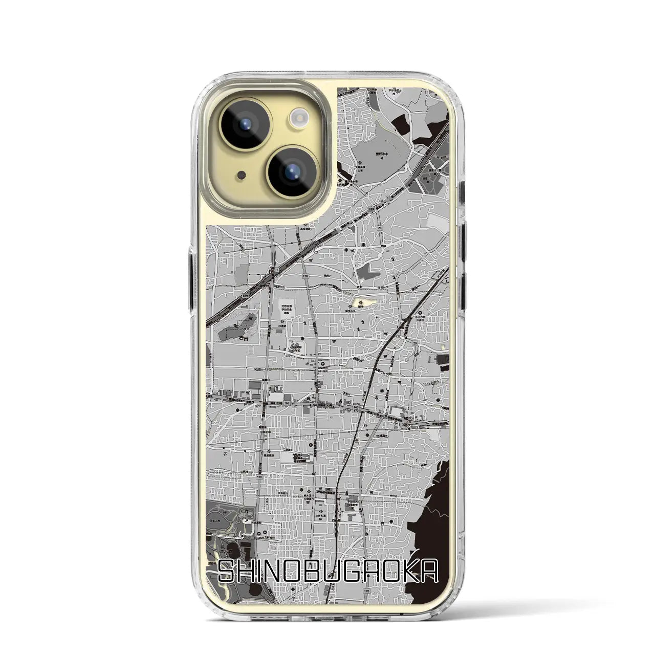 【忍ケ丘(大阪府)】地図柄iPhoneケース(MagSafeタイプ)