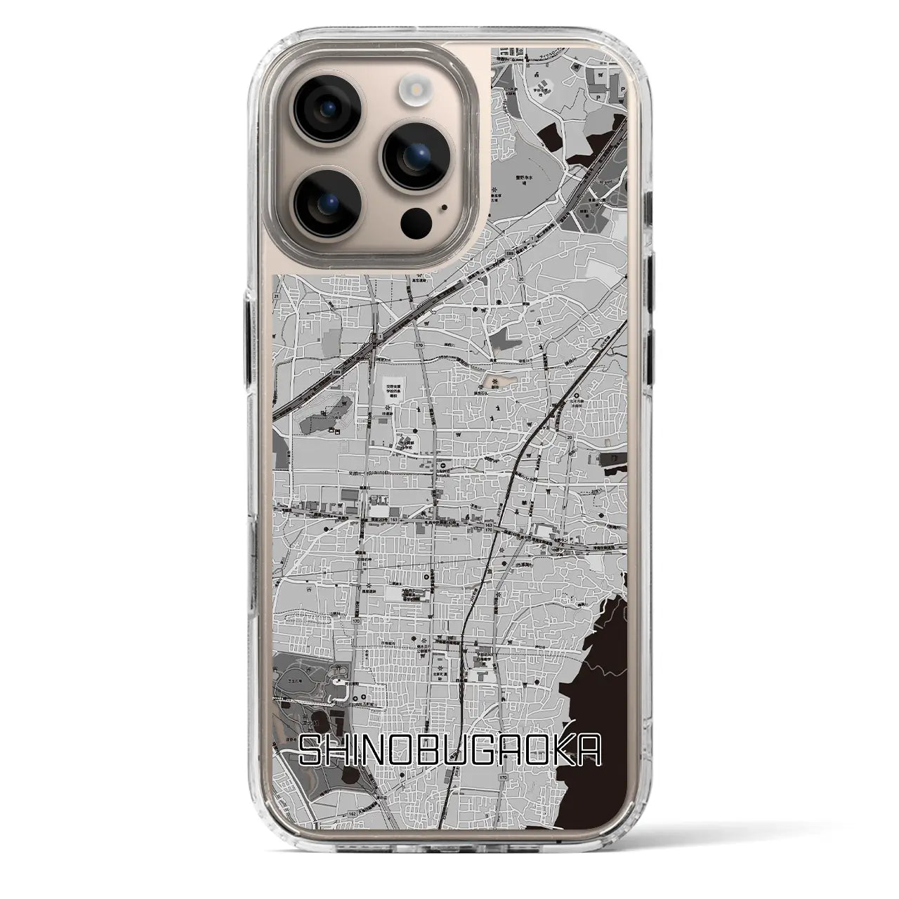 【忍ケ丘(大阪府)】地図柄iPhoneケース(MagSafeタイプ)