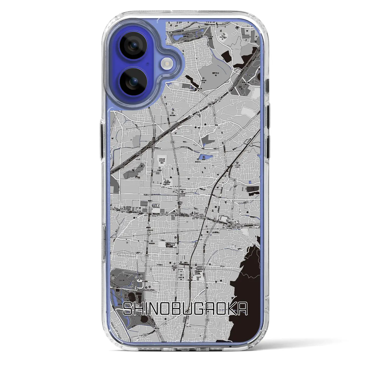 【忍ケ丘(大阪府)】地図柄iPhoneケース(MagSafeタイプ)