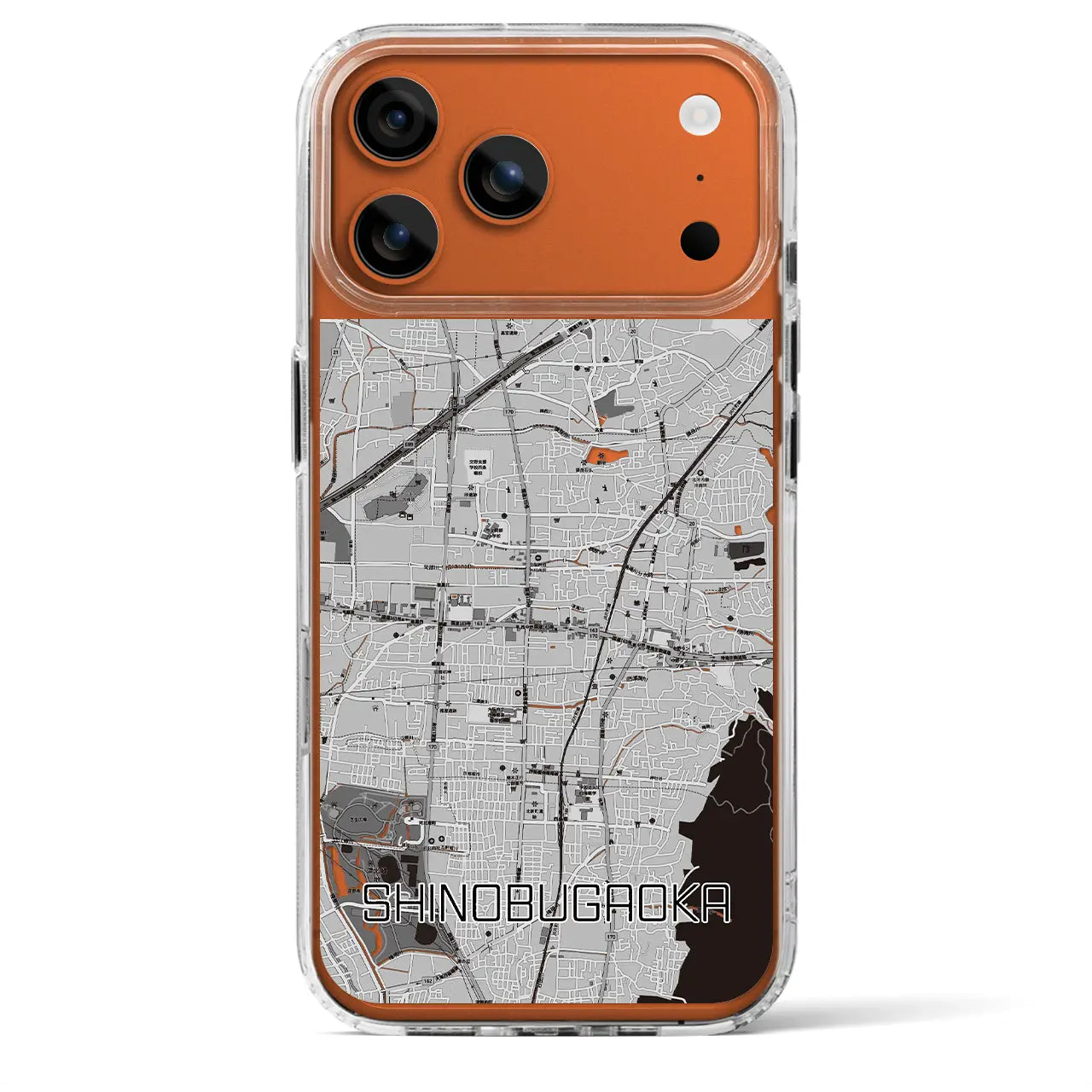 【忍ケ丘(大阪府)】地図柄iPhoneケース(MagSafeタイプ)