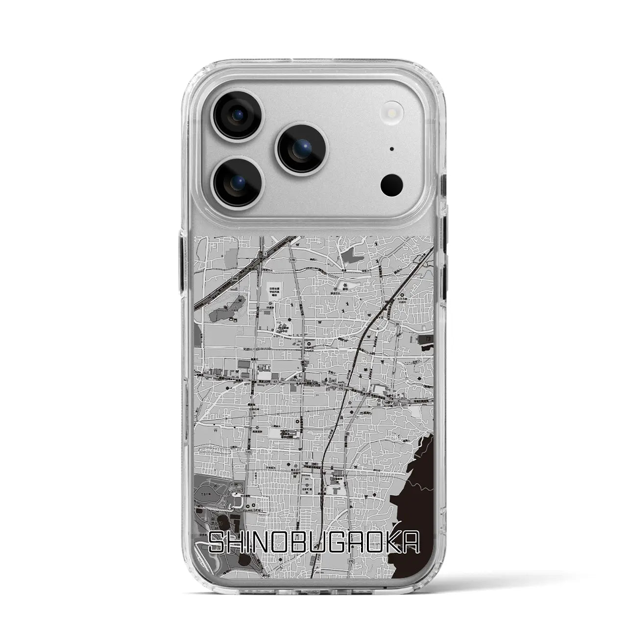 【忍ケ丘(大阪府)】地図柄iPhoneケース(MagSafeタイプ)