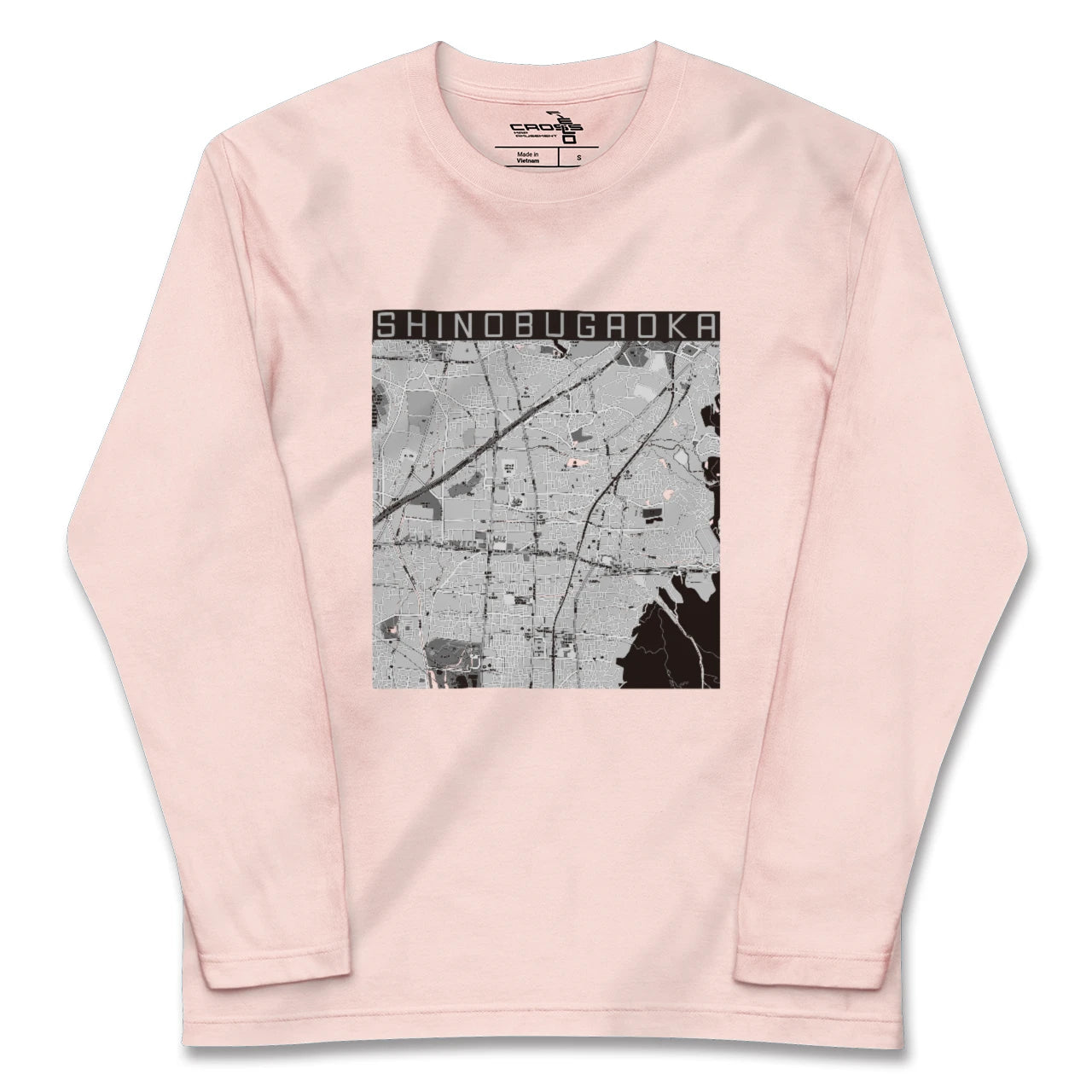 【忍ケ丘(大阪府)】地図柄ロングスリーブTシャツ