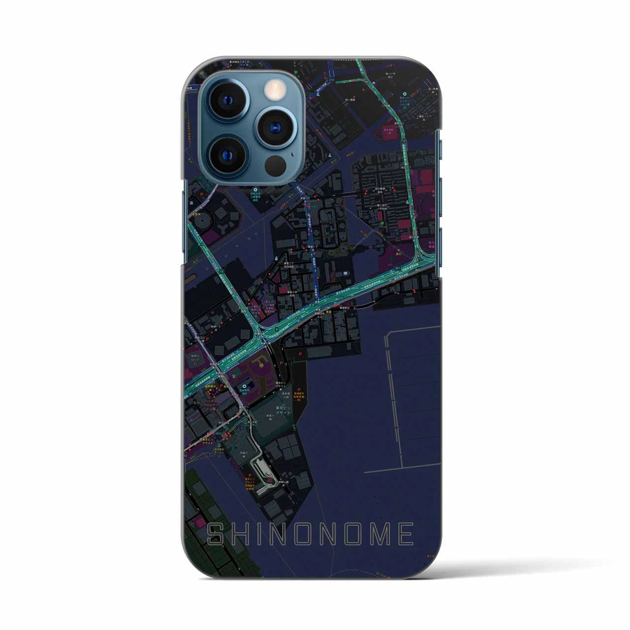 【東雲(東京都)】地図柄iPhoneケース(バックカバータイプ)