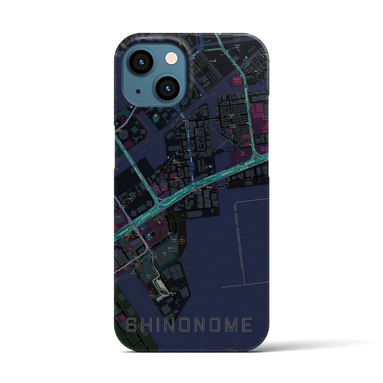 【東雲(東京都)】地図柄iPhoneケース(バックカバータイプ)