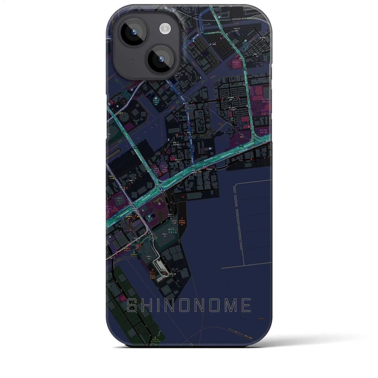 【東雲(東京都)】地図柄iPhoneケース(バックカバータイプ)