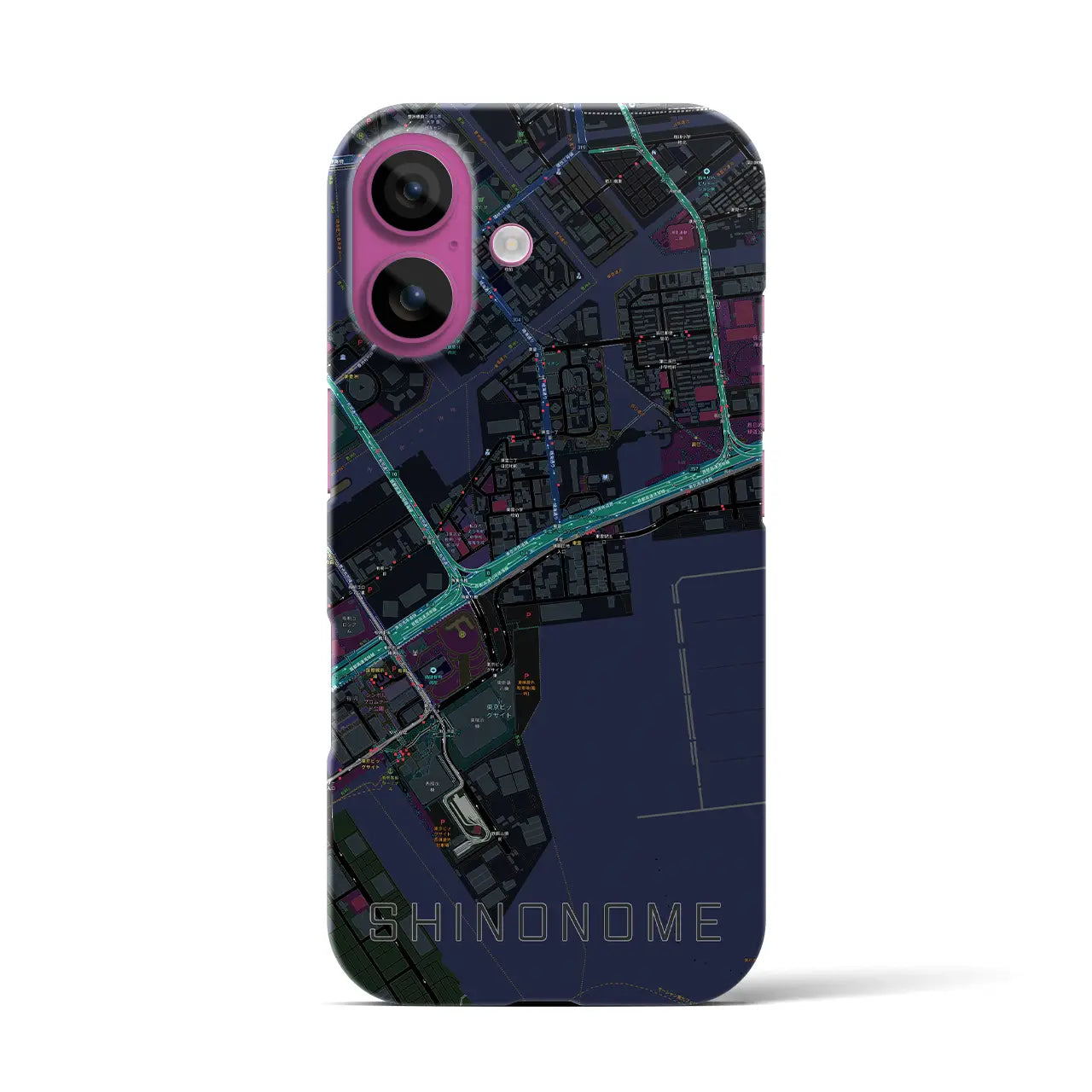 【東雲(東京都)】地図柄iPhoneケース(バックカバータイプ)