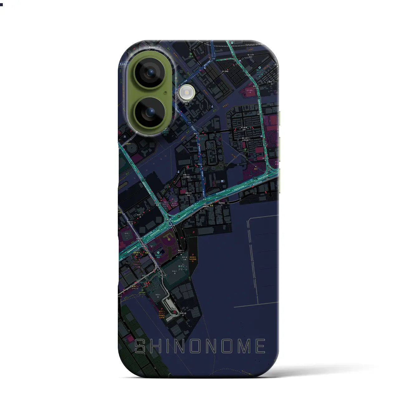 【東雲(東京都)】地図柄iPhoneケース(バックカバータイプ)