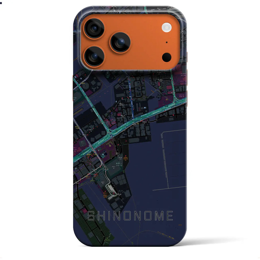 【東雲(東京都)】地図柄iPhoneケース(バックカバータイプ)