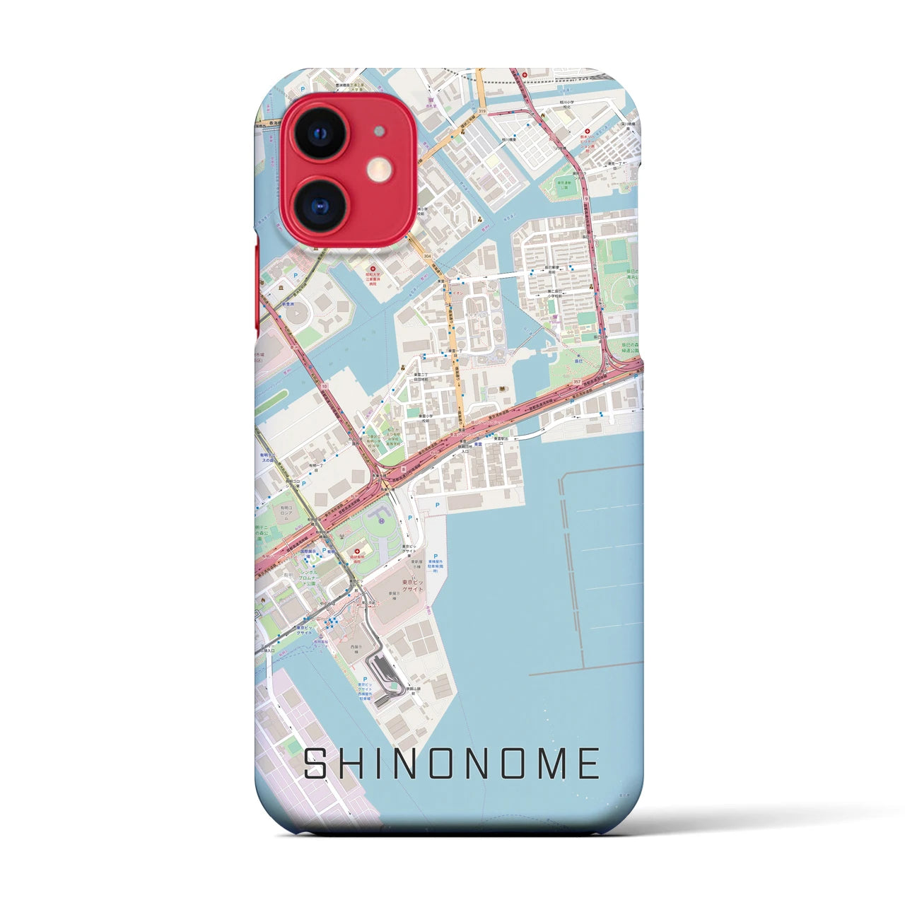 【東雲(東京都)】地図柄iPhoneケース(バックカバータイプ)