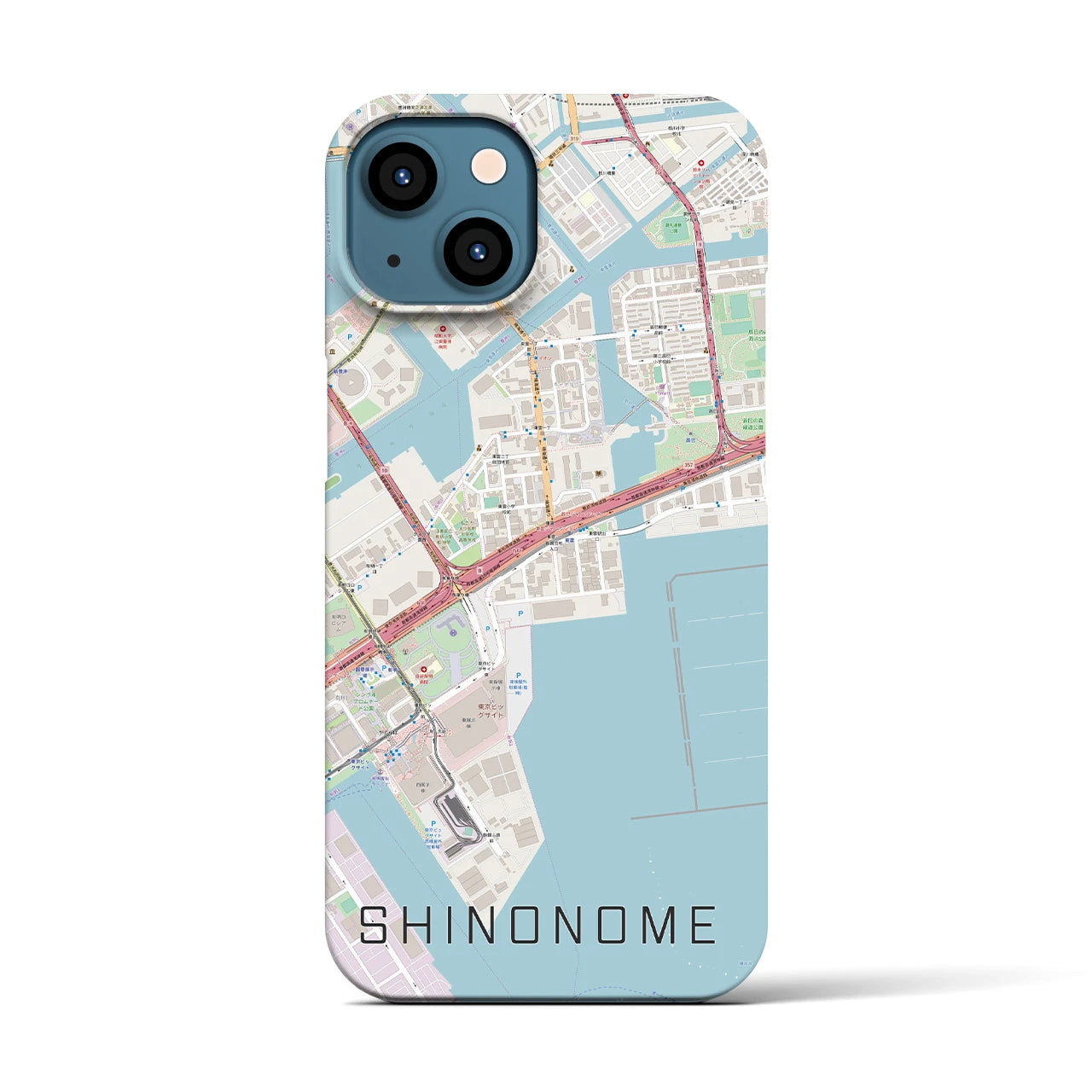【東雲(東京都)】地図柄iPhoneケース(バックカバータイプ)