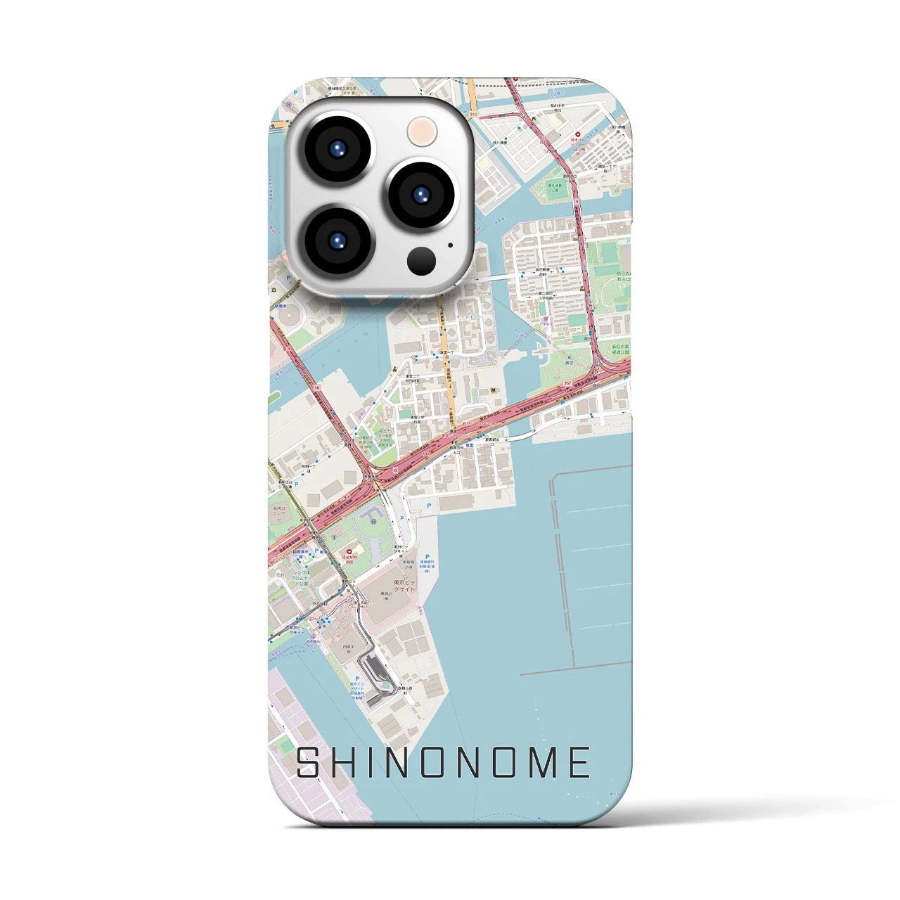 【東雲(東京都)】地図柄iPhoneケース(バックカバータイプ)