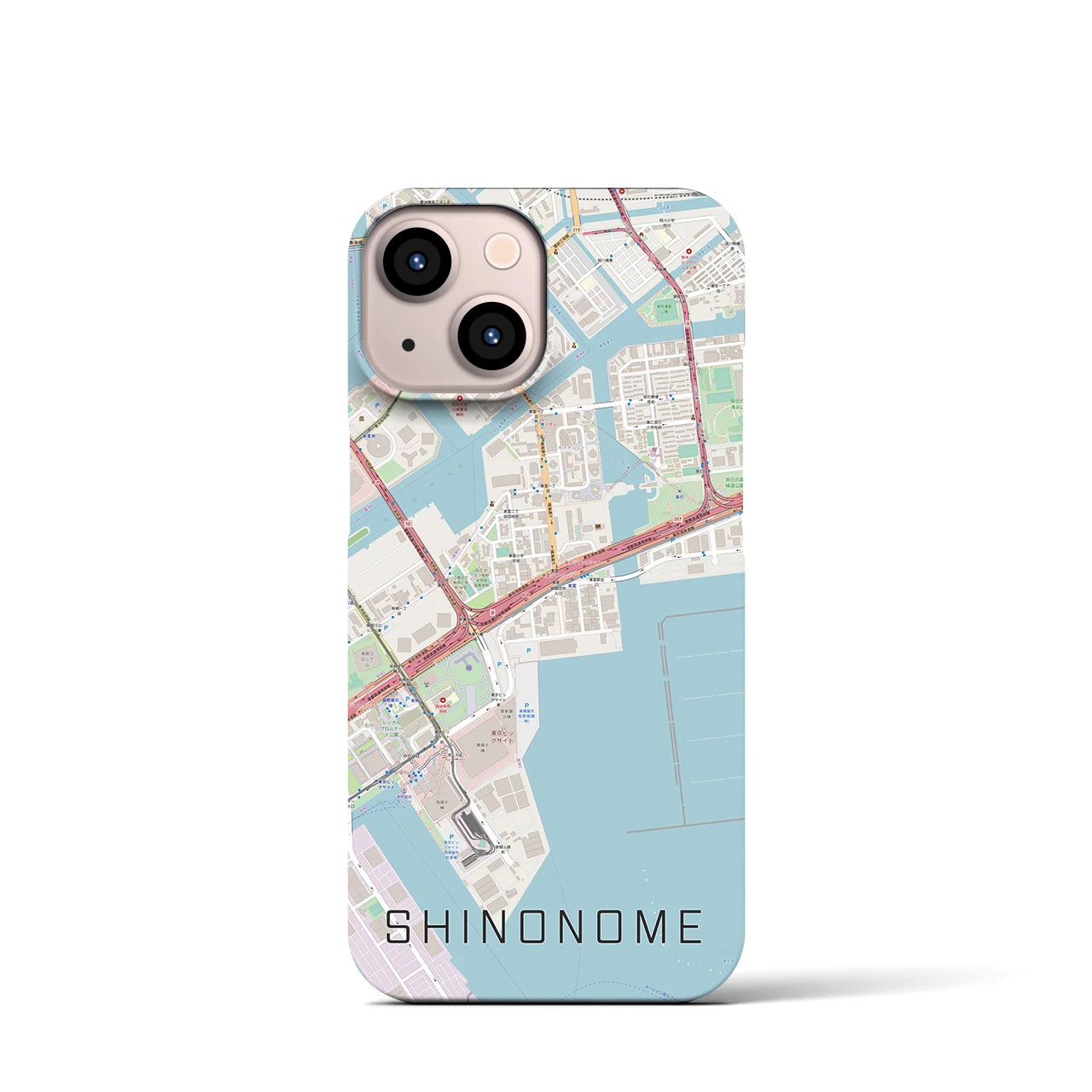 【東雲(東京都)】地図柄iPhoneケース(バックカバータイプ)