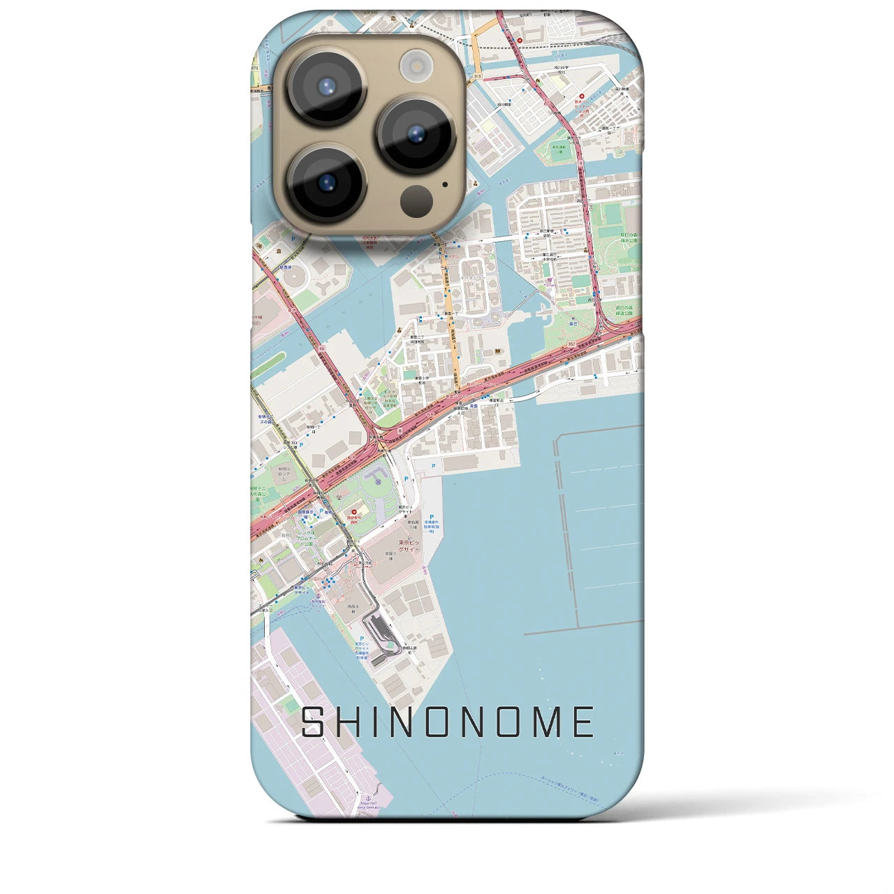 【東雲(東京都)】地図柄iPhoneケース(バックカバータイプ)