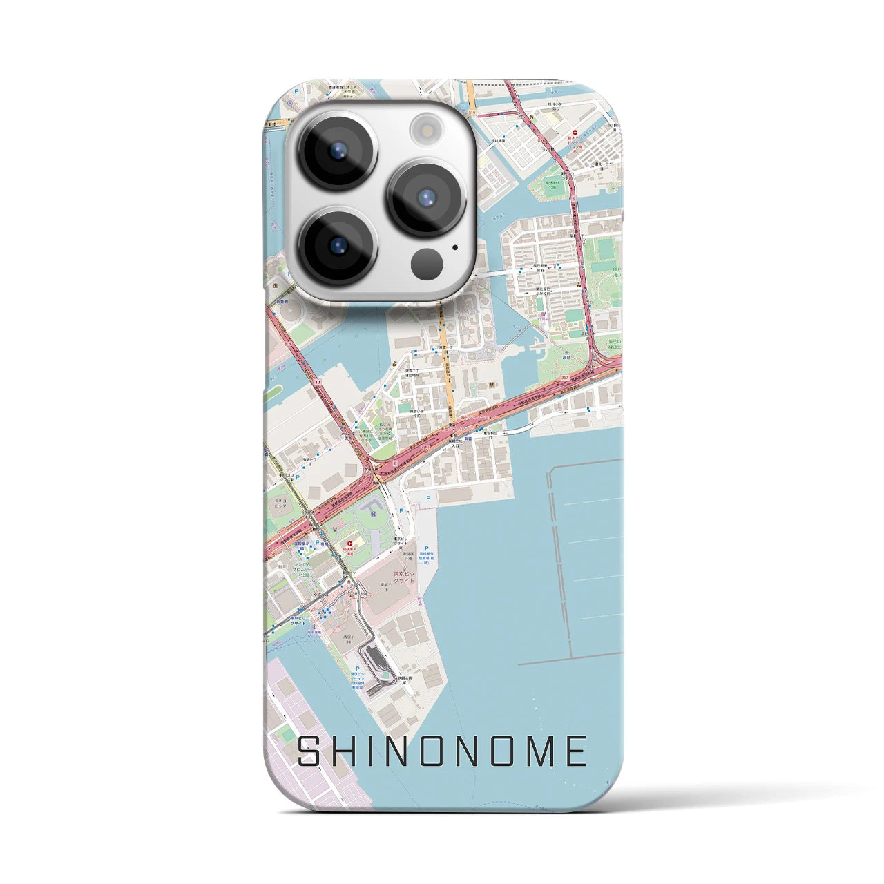 【東雲(東京都)】地図柄iPhoneケース(バックカバータイプ)