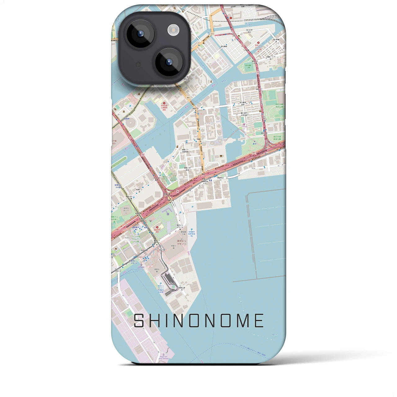 【東雲(東京都)】地図柄iPhoneケース(バックカバータイプ)
