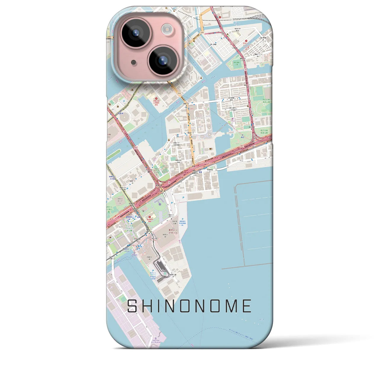 【東雲(東京都)】地図柄iPhoneケース(バックカバータイプ)