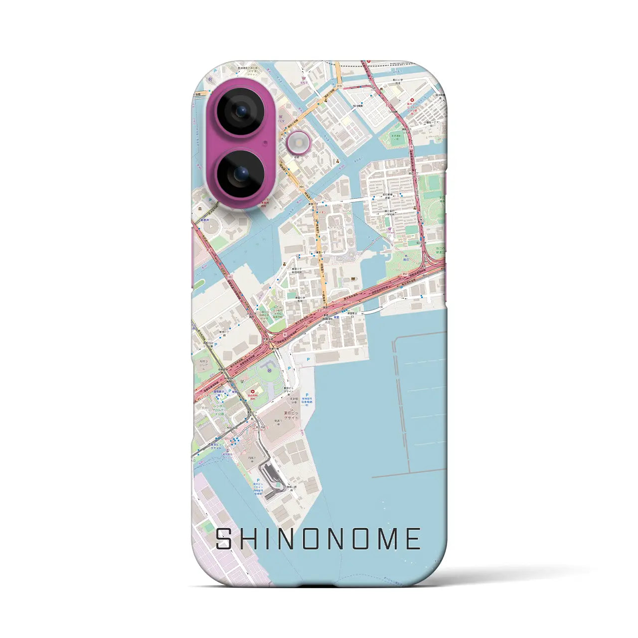 【東雲(東京都)】地図柄iPhoneケース(バックカバータイプ)