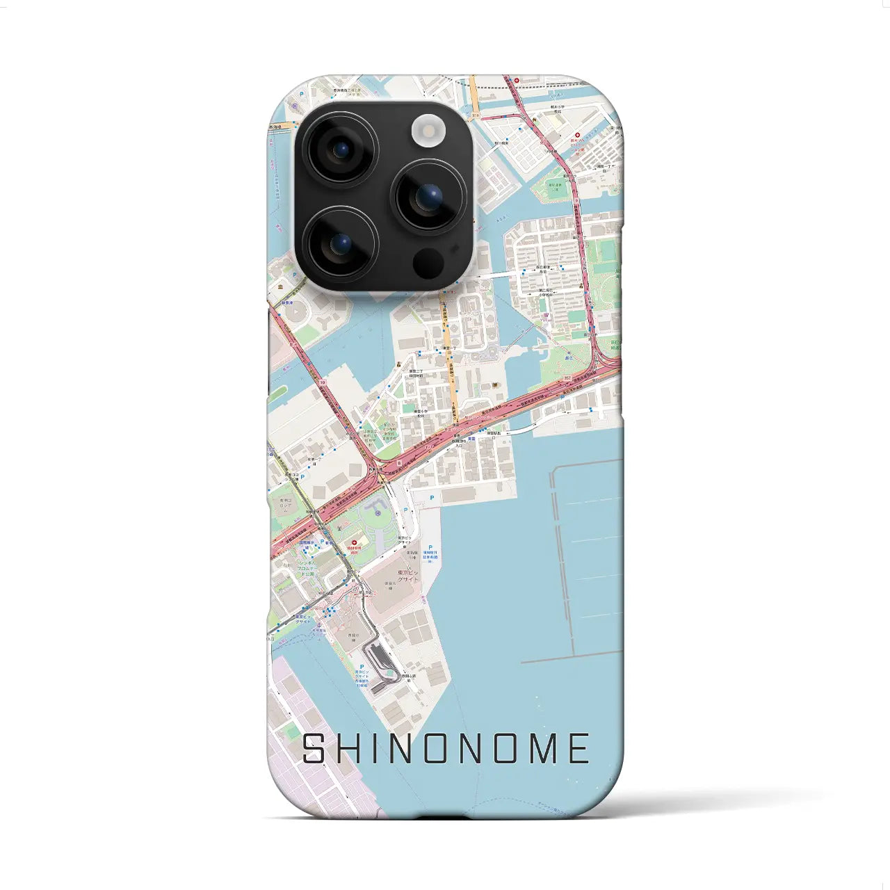 【東雲(東京都)】地図柄iPhoneケース(バックカバータイプ)