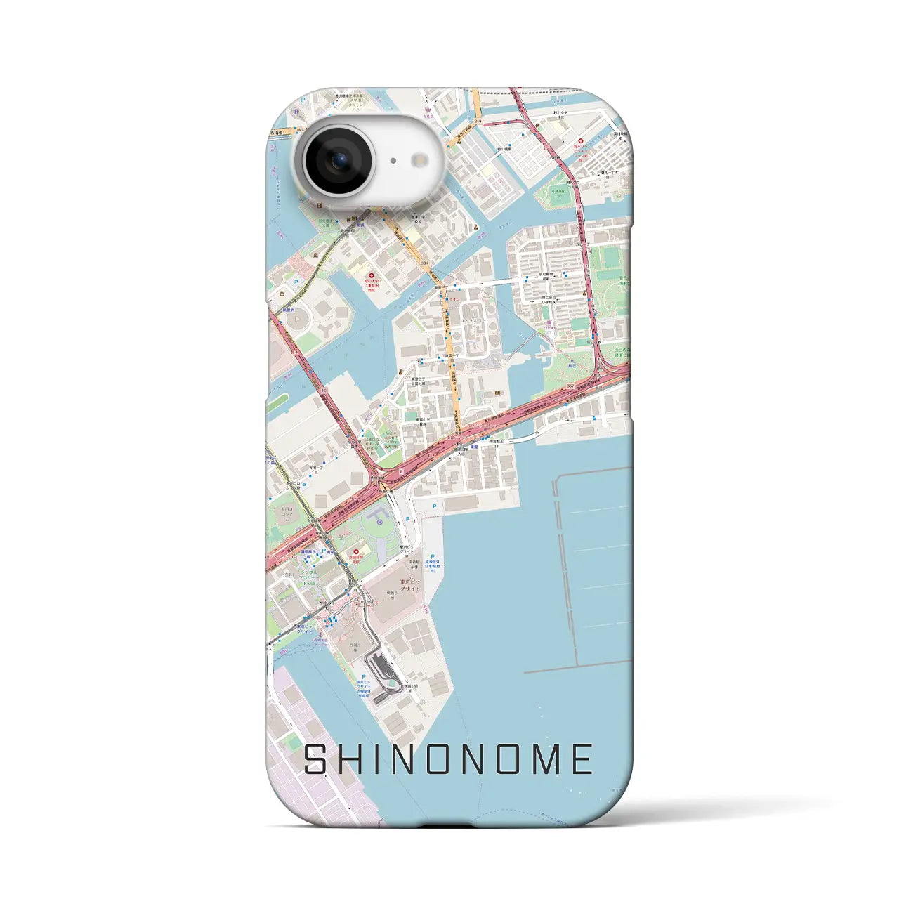 【東雲(東京都)】地図柄iPhoneケース(バックカバータイプ)