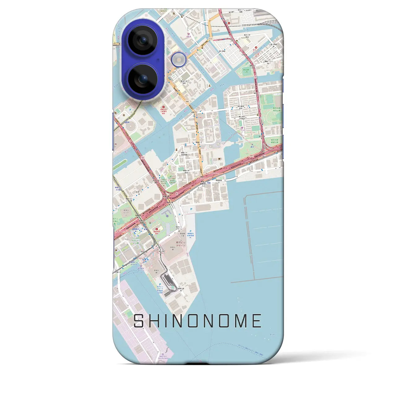 【東雲(東京都)】地図柄iPhoneケース(バックカバータイプ)