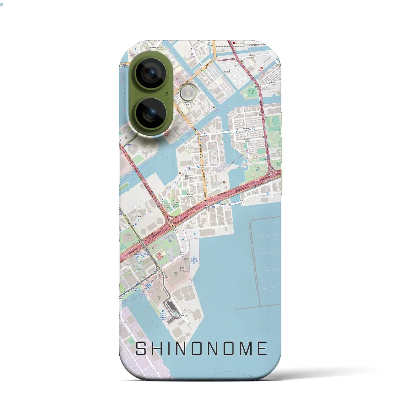 【東雲(東京都)】地図柄iPhoneケース(バックカバータイプ)