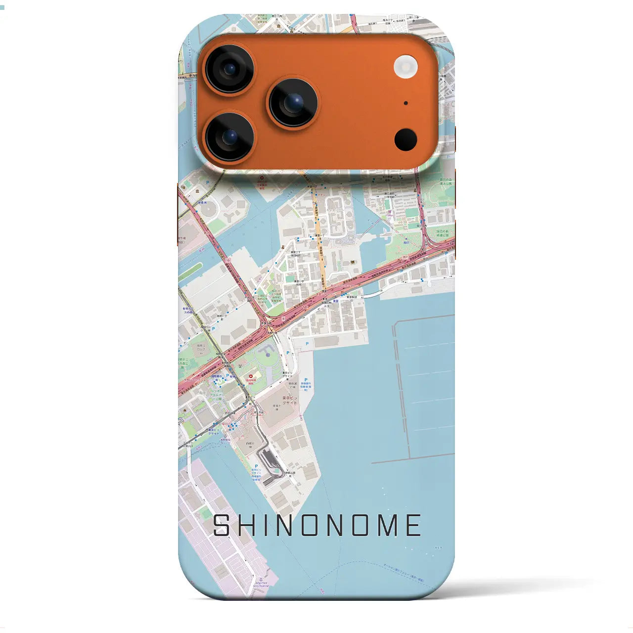 【東雲(東京都)】地図柄iPhoneケース(バックカバータイプ)