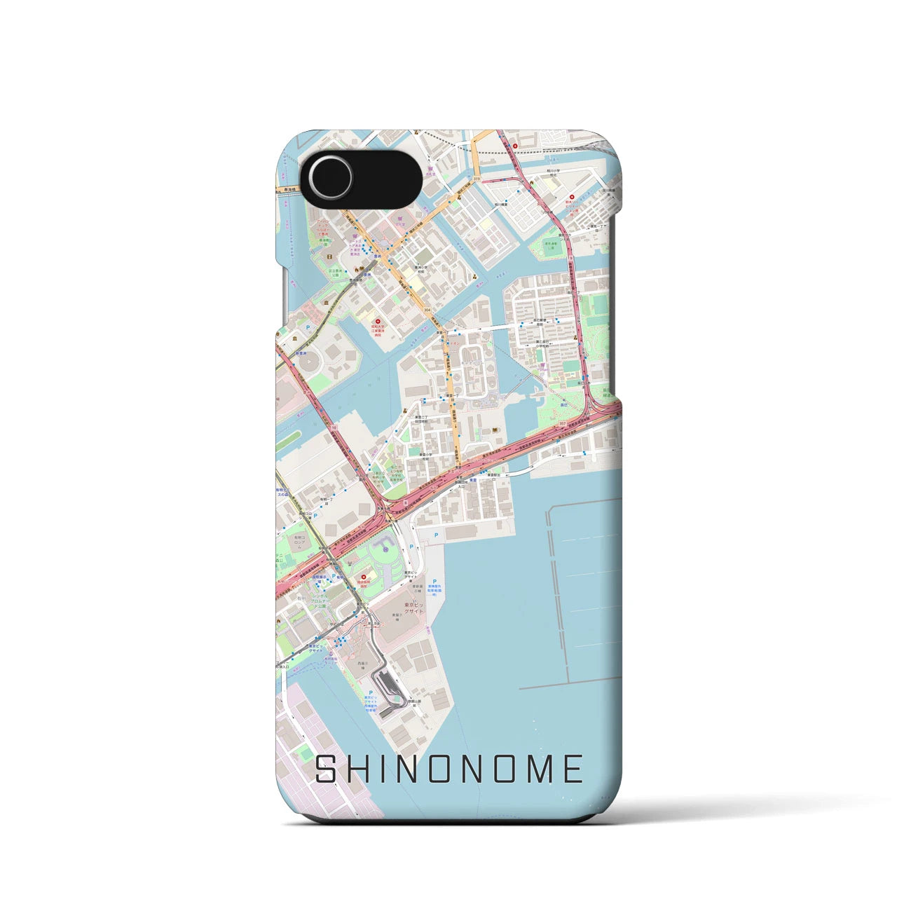 【東雲(東京都)】地図柄iPhoneケース(バックカバータイプ)
