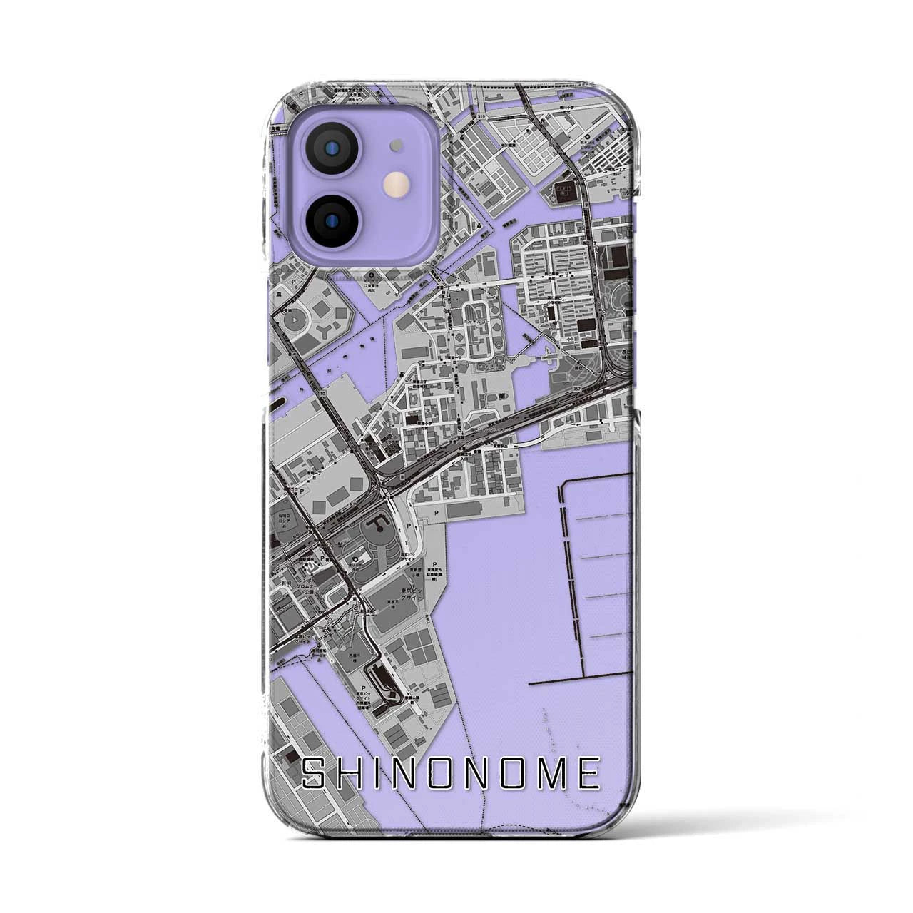 【東雲(東京都)】地図柄iPhoneケース(クリアタイプ)