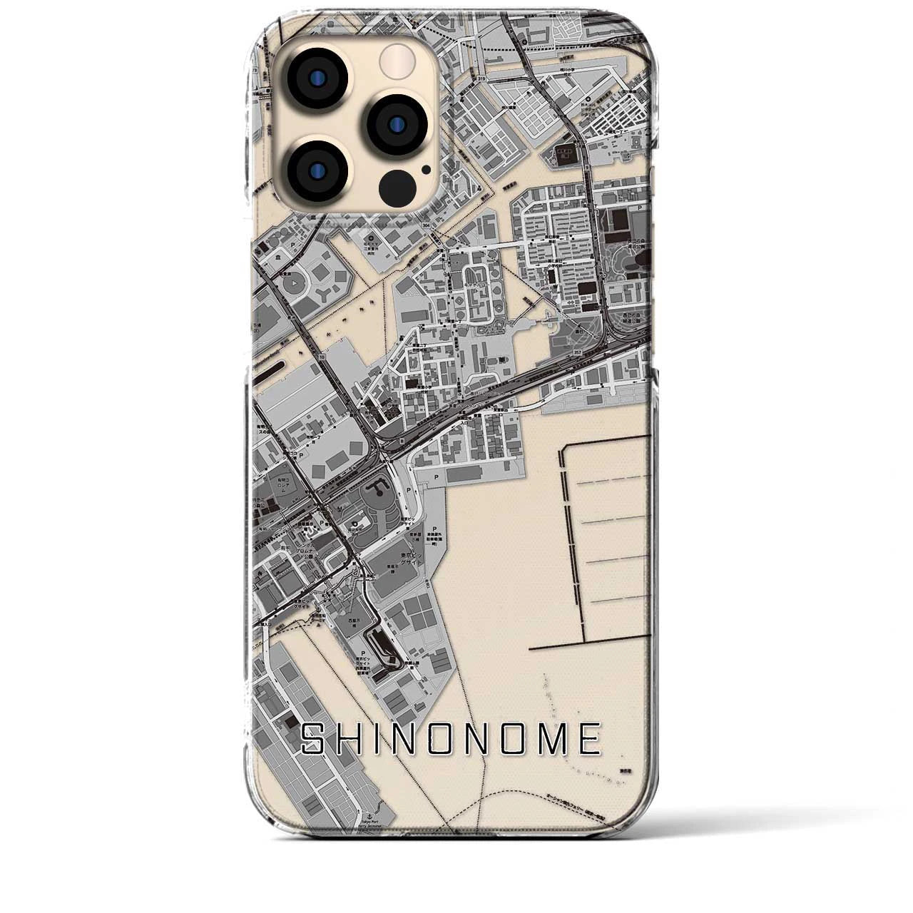 【東雲(東京都)】地図柄iPhoneケース(クリアタイプ)