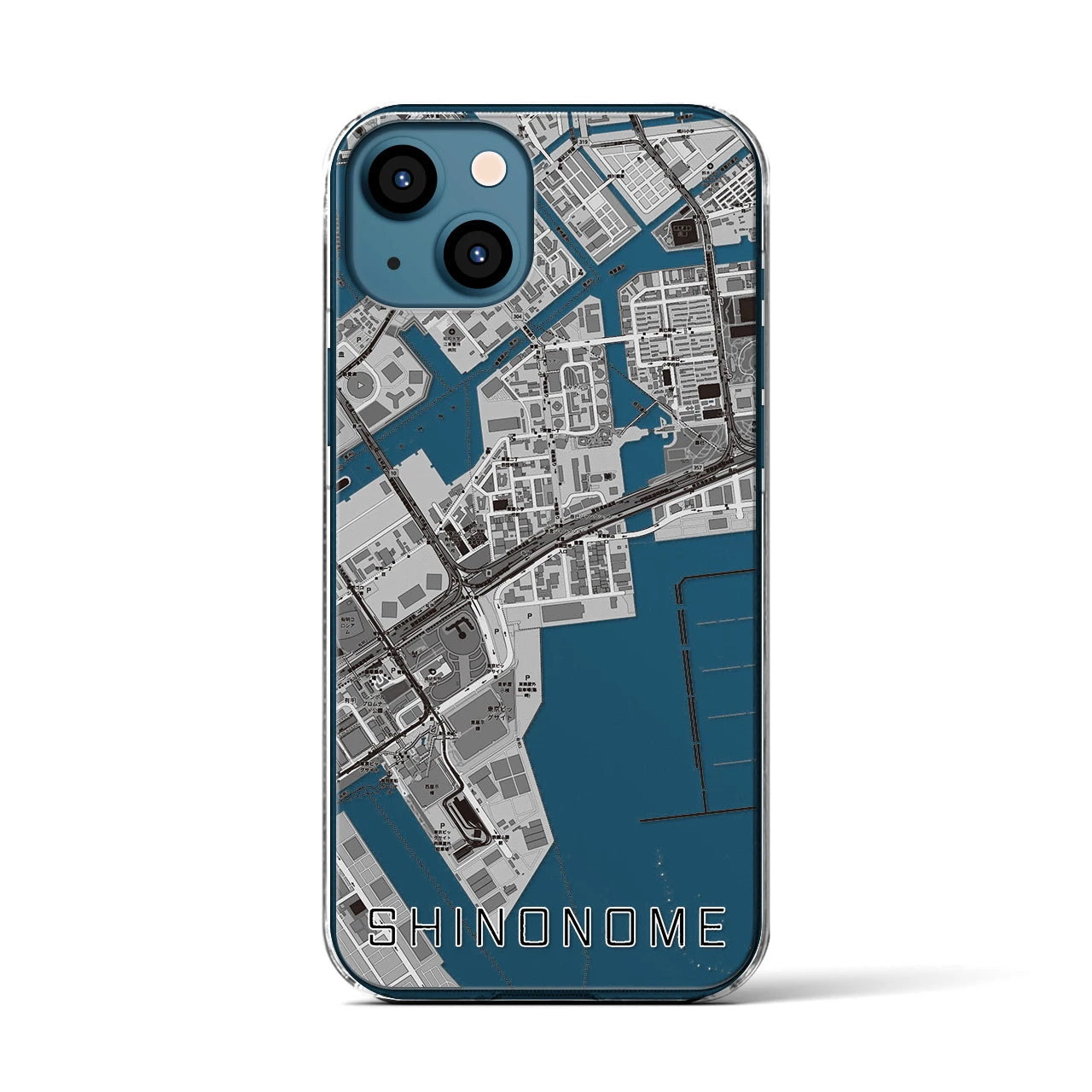 【東雲(東京都)】地図柄iPhoneケース(クリアタイプ)