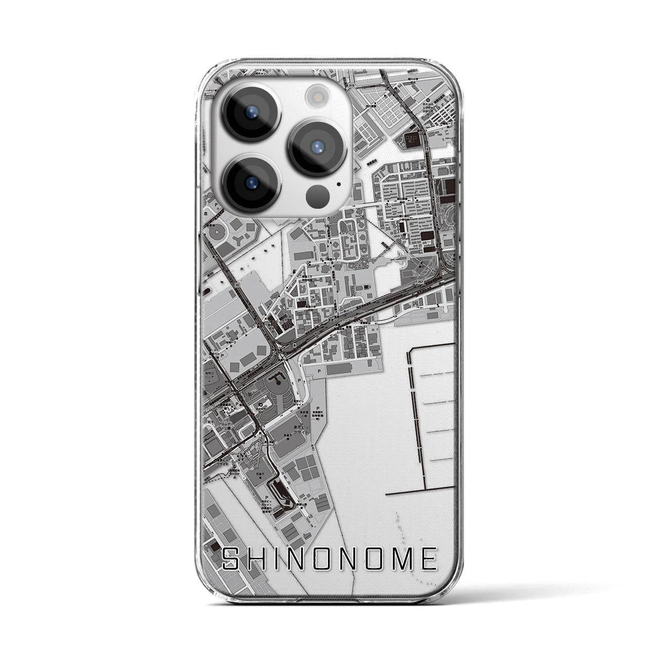 【東雲(東京都)】地図柄iPhoneケース(クリアタイプ)