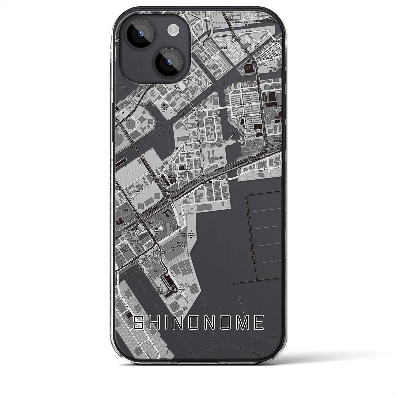 【東雲(東京都)】地図柄iPhoneケース(クリアタイプ)