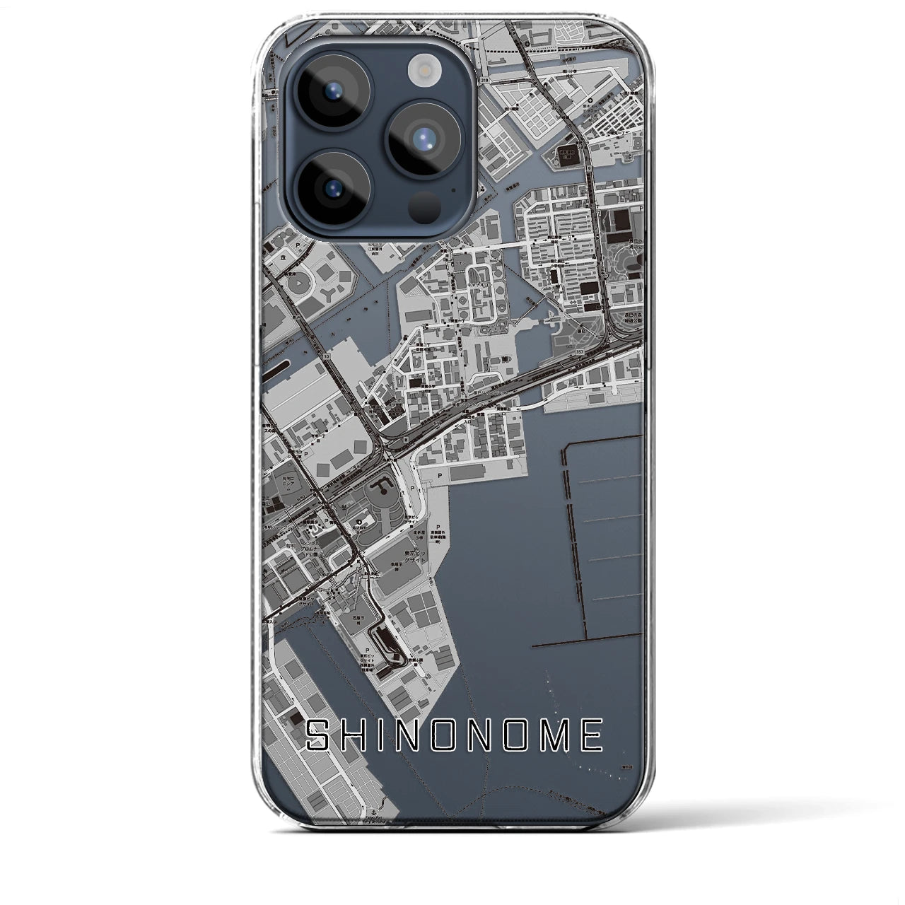 【東雲(東京都)】地図柄iPhoneケース(クリアタイプ)