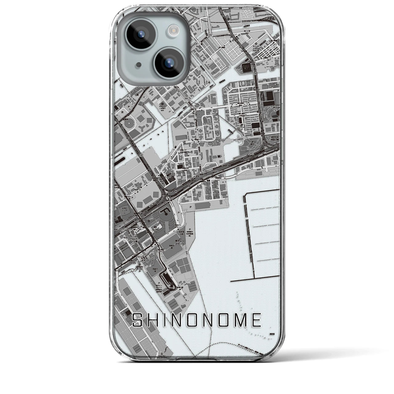 【東雲(東京都)】地図柄iPhoneケース(クリアタイプ)