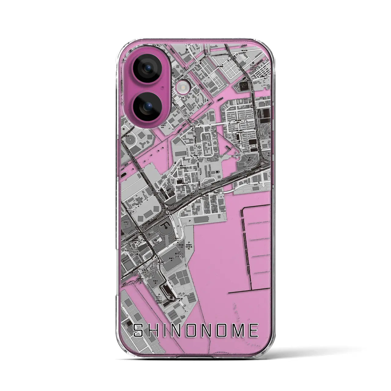 【東雲(東京都)】地図柄iPhoneケース(クリアタイプ)