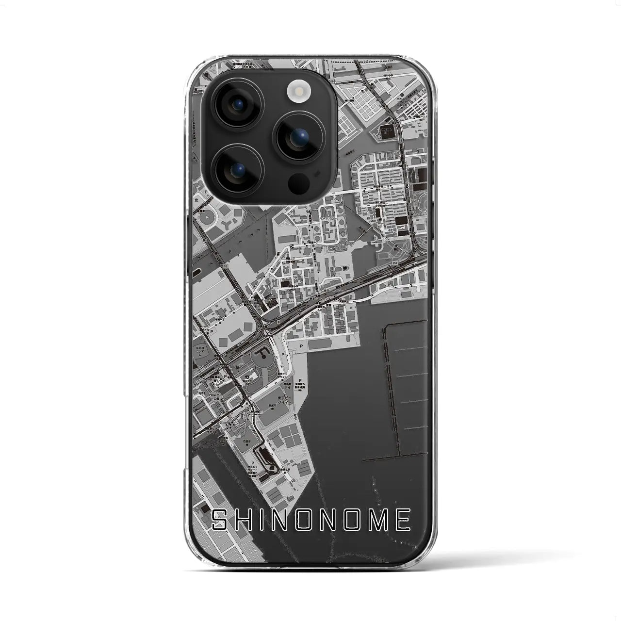 【東雲(東京都)】地図柄iPhoneケース(クリアタイプ)