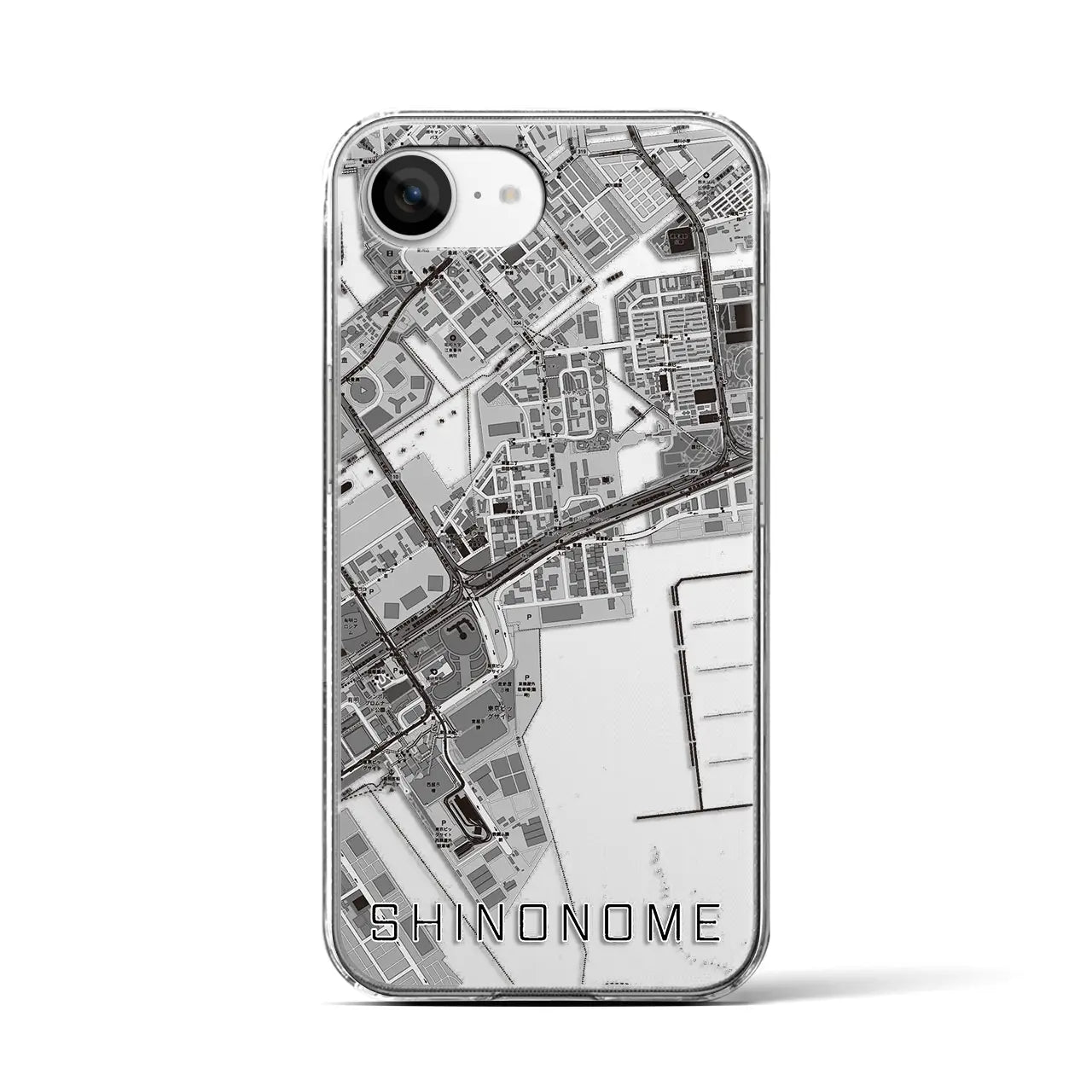 【東雲(東京都)】地図柄iPhoneケース(クリアタイプ)