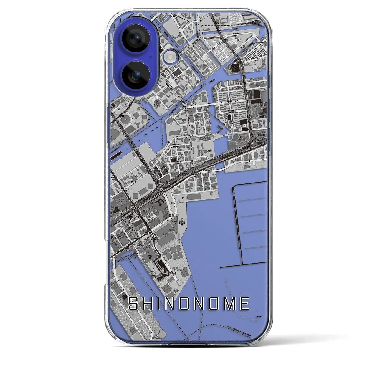 【東雲(東京都)】地図柄iPhoneケース(クリアタイプ)