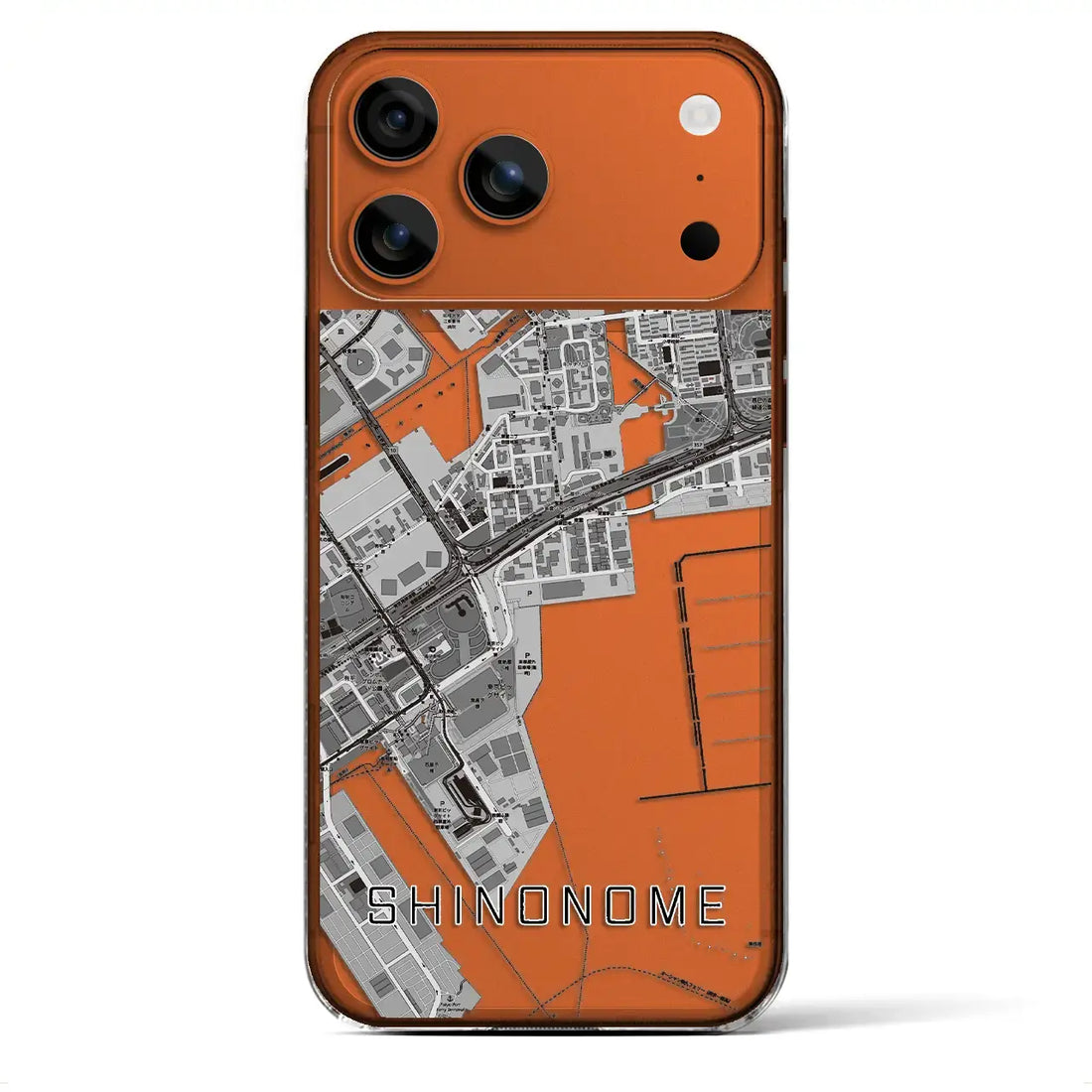 【東雲(東京都)】地図柄iPhoneケース(クリアタイプ)