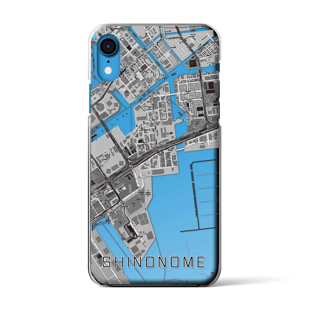 【東雲(東京都)】地図柄iPhoneケース(クリアタイプ)