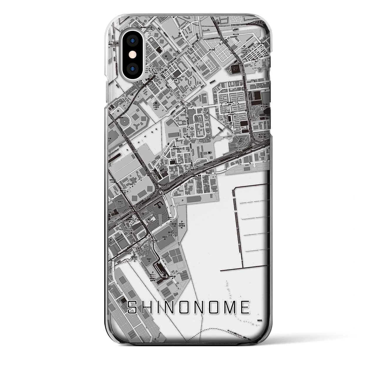 【東雲(東京都)】地図柄iPhoneケース(クリアタイプ)