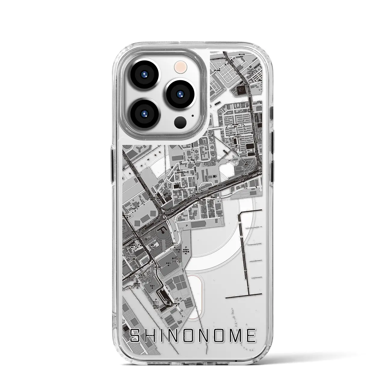 【東雲(東京都)】地図柄iPhoneケース(MagSafeタイプ)