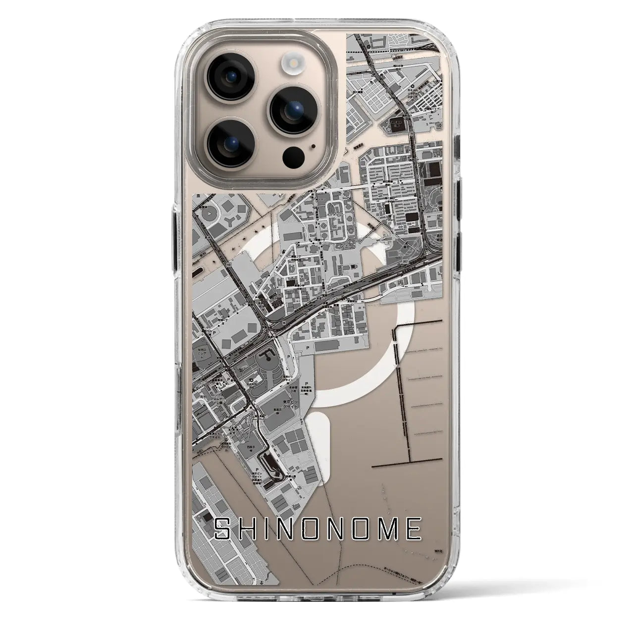 【東雲(東京都)】地図柄iPhoneケース(MagSafeタイプ)