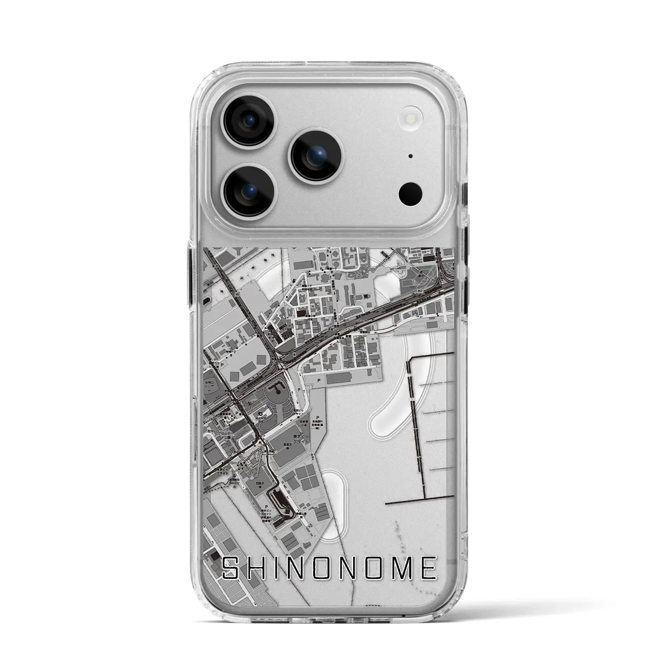 【東雲(東京都)】地図柄iPhoneケース(MagSafeタイプ)