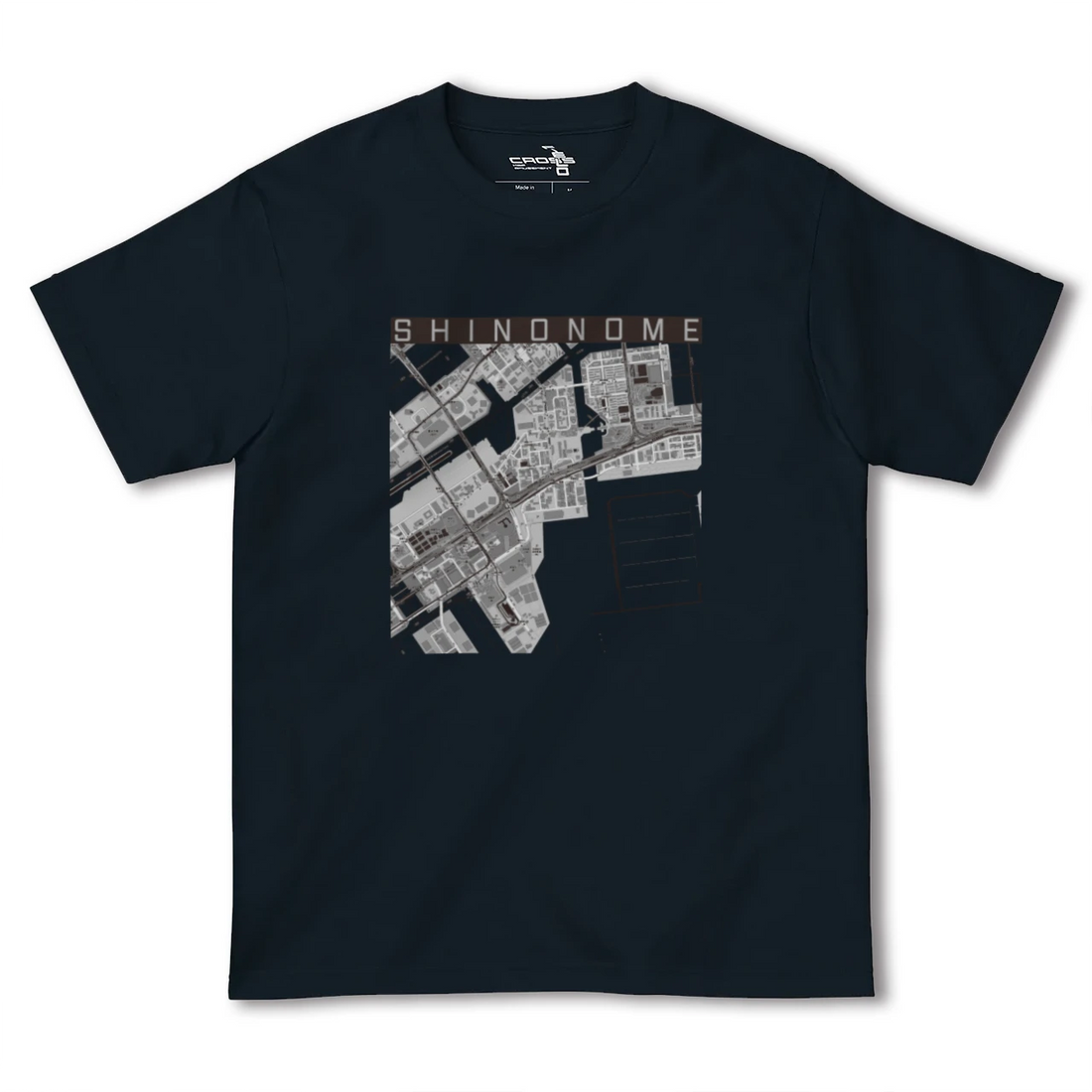 【東雲(東京都)】地図柄ヘビーウェイトTシャツ