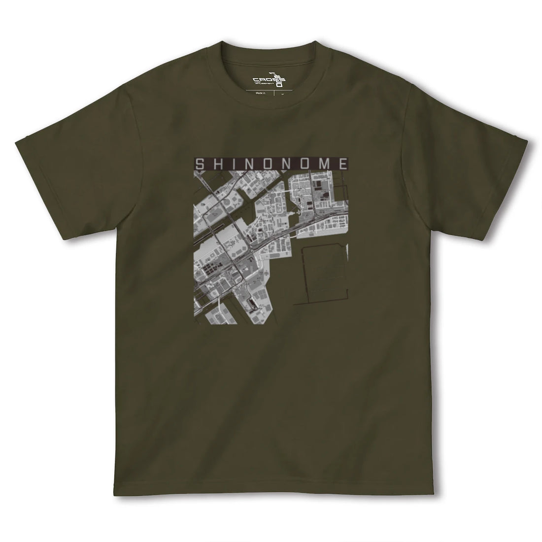 【東雲(東京都)】地図柄ヘビーウェイトTシャツ